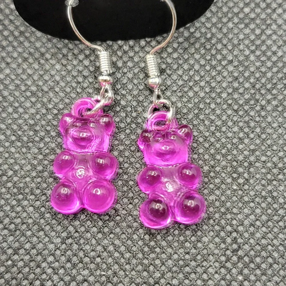 Pink Gummy Bear Earrings